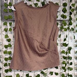 MELLODAY Sleeveless Brown Top